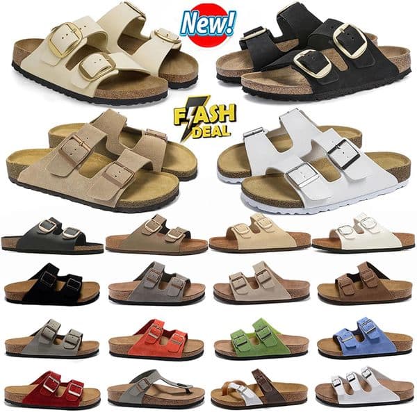 Free Shipping boston clogs designer sandals birkinstocksandal men women black white brown yellow sude leather mens fashion slides outdoor slippers shoes size 35-46