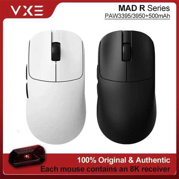 ATK VXE MAD R/R MAJOR Ultra-lightweight E-sports Gaming Mouse Wireless Dual-Mode PAW3395/3950 Ergonomic Mice Standard 8KM251124