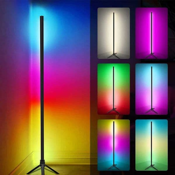 RGB LED atmosphere RGB WW CW light Floor dimmable controlled Smart APP Standing Lamp BedRoom indoor USB corner standing lampW251124