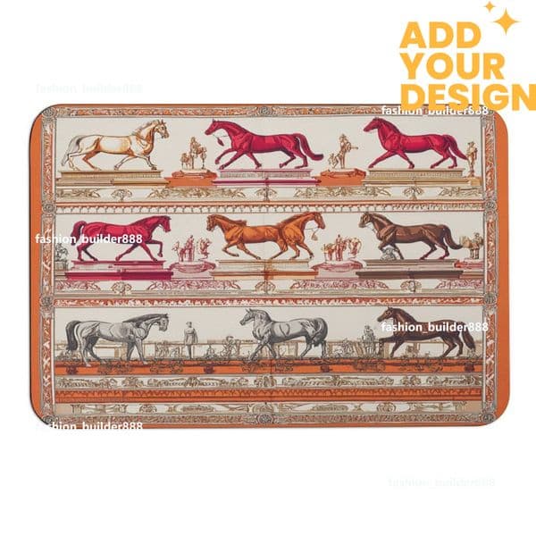 Custom H Designer Horse Luxury Rug for Bedroom Living Room Sofa Home Doormat Decor Kids Non slip Floor Mat H20