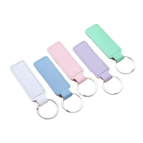 Leather Keychains DIY Metal Keychain Pendant Car Bag Decorative Personalise Gift Key Chain Keyring