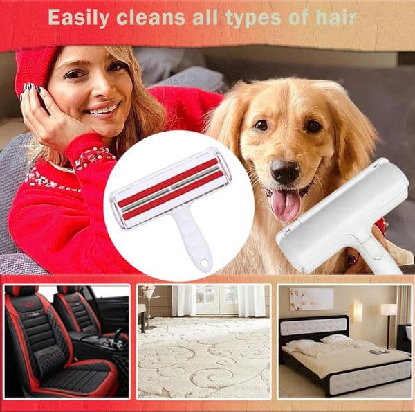 Update pet hair remover in washable wool roller for pet hair on furniture sofas and clothing reusable portable removal tool 250423