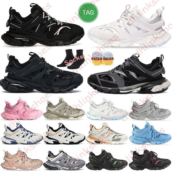 designer tracks casual shoes track 3 3.0 led light sneakers Triple Black White Grey Pink Orange Blue womens mens runner trainers outdoor platform sports shoe size 35-46