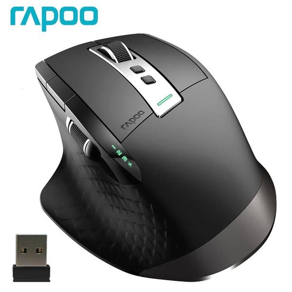 Rapoo MT750L Multi-mode Rechargeable Wireless Mouse Ergonomic 3200 DPI Bluetooth Mouse Easy-Switch Up to 4 Devices 251121
