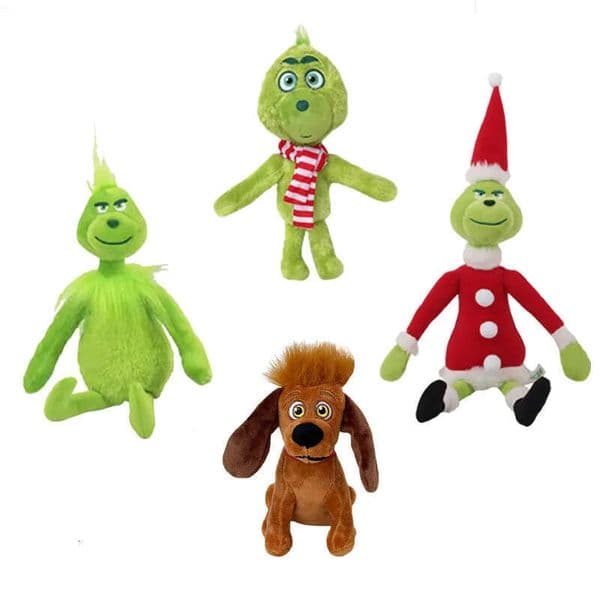 32cm Christmas green monster plush toy kids Xmas Stuffed dolls C2512021 W260306