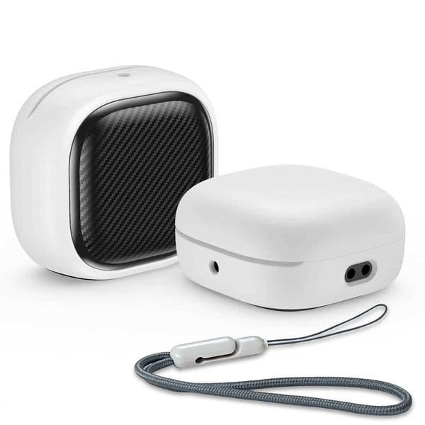 Protective Case for Galaxy Buds FE Buds2 Pro Buds2 Buds Pro Case Stylish Fiber Stripes Case Cover with LanyardW251124