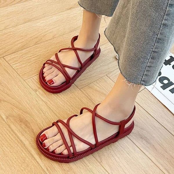 Ddmysports Orthopedic New Sandal Woman Summer Beach Without Heel Comfortable Flat Women Roman Espadrilles Sandals Black Pink Red Sexy Outdoor Shoes