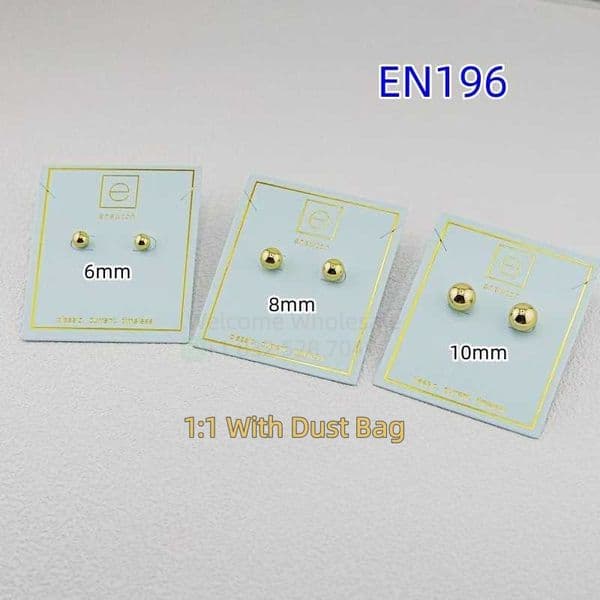1:1 E-Newton Brand Gold Silver Earrings Designer For Women Birthday Christmas Gift EN196