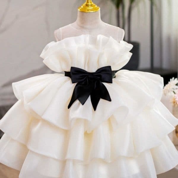 Designer 2026 Flower Girl Princess Dress For A Girl's First Birthday, High-End Girl, Little Host, Piano Performance Baby Dress, Stylish W240823 Free baby Ship