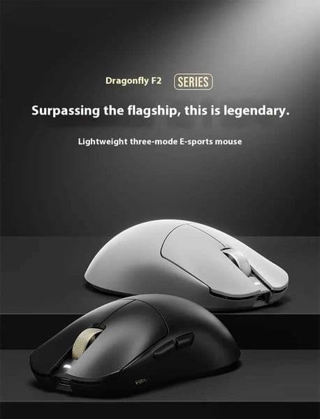 VGN Dragonfly F2 Pro Max Gaming Mouse Dual 8k Lightweight Wireless Tri-Mode PAW3950 Long Battery Life Ergonomic E-sports MouseM251124