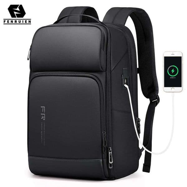 Designer bag Designer bag Designer bag Fenruien Business Waterproof Backpacks USB Charging Men Fit 15.6 Inch Laptop Travel 35L Large Capacity Backpack