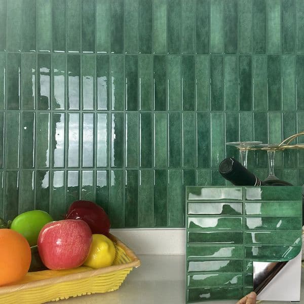 10 pieces of peeling rod ceramic tiles 3D waterproof wall tiles for RV PVC wall panel interior decoration in the living room 250423
