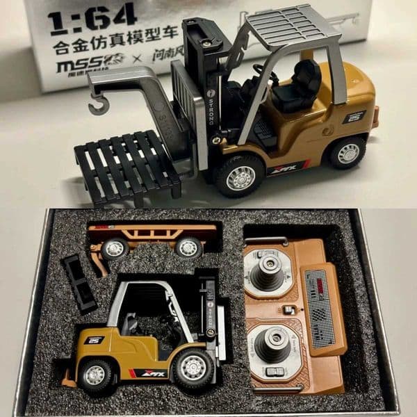 New 164 Rc Remote Control Car 24g Full-Scale Mini Excavator Tipper Truck Engineering Vehicle Forklift ValentineS Day Toy GiftW251124