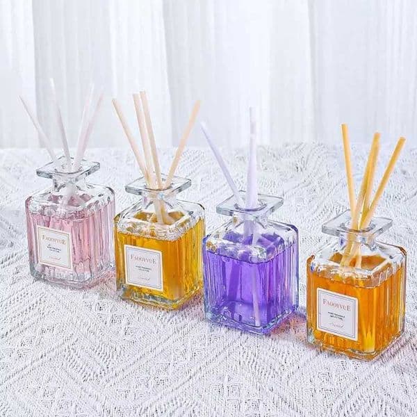50ml Reed Diffuser Sets Hotel Bathroom Rattan Sticks Aromatherapy Diffuser Air Freshener Plant Home Fragrance Refill OilW251124