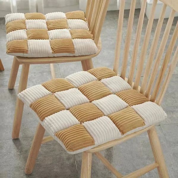Corduroy Cushion Office Chair Cushion Plaid Thickened Student Dining Chair Cushion Bedroom Bay Window Tatami Sofa Floor Cushion 250424