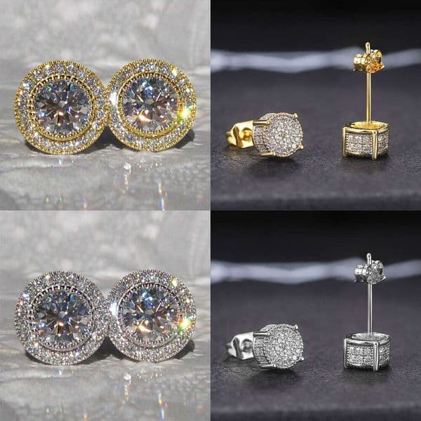 luxury round designer earrings for women moissanite cz zircon circle hollow design earring ear rings earings jewelry birthday valentines day gift L260526