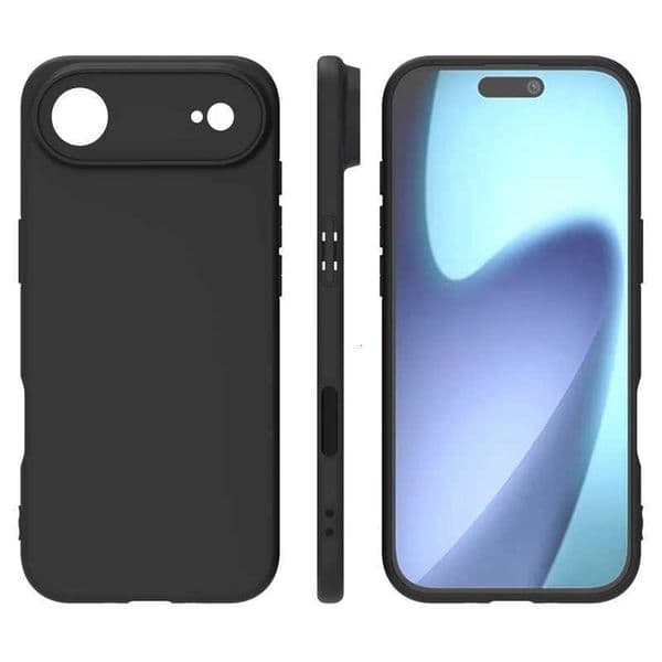 Black Matte Phone Case For iPhone 12 13 14 15 16 17 Pro Max 15 Plus 13 Mini 16E 17Air SE 2020 2022 Silicone Soft Back CoverM251125