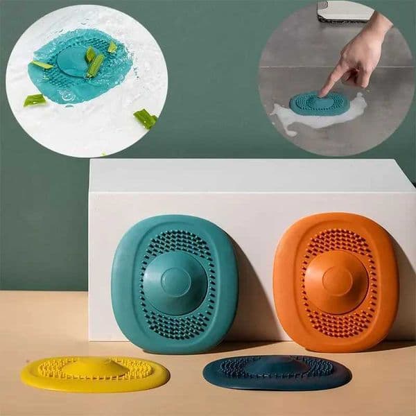 Silicone anti clogging shower filter drain cover plug sink filter drain floor drain hair conditioner bathroom accessories X250425