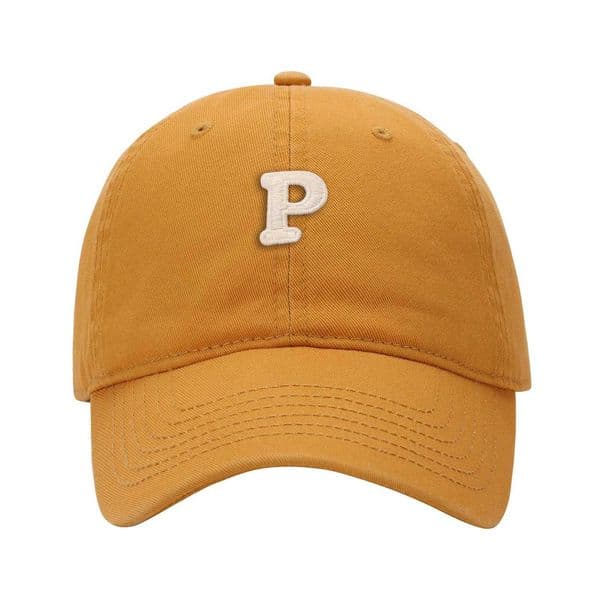 Letter P duckbill cap casual fashion versatile street baseball cap couple hat shopping date fashion itemT251125
