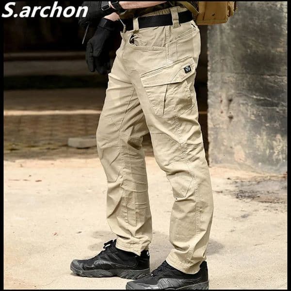 Sarchon SWAT Combat Military Tactical Pants Men Large Multi Pocket Army Cargo Casual Cotton Security Bodyguard Trouser y251124BANJIA