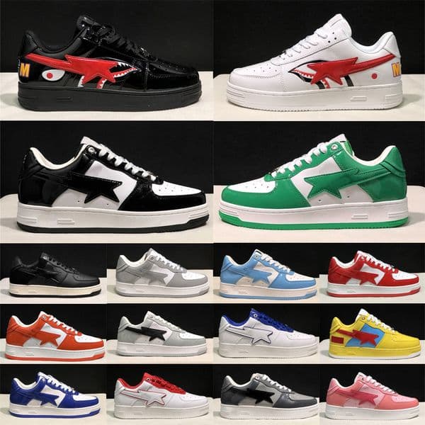 Men Women Trainers SK8 Star Stars Designer Shoes Black White Grey Green Camo Patent Leather Casual shoes Sneakers Fashion Outdoor Sports Walking
