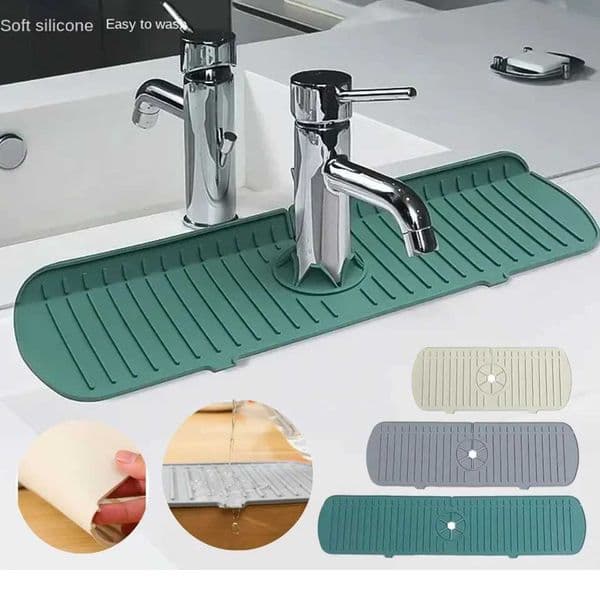 Kitchen faucet splash pad silicone sink faucet splash protection pad sponge drainage pad countertop protector X250425