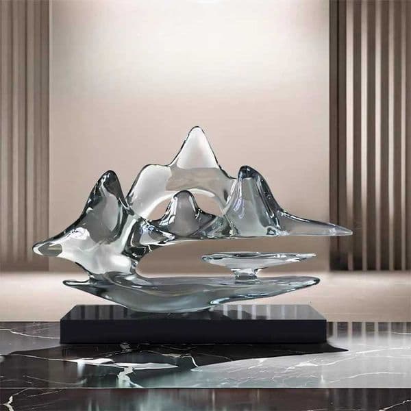 Luxury Modern Creative Transparent Resin Statue Living Room Desktop Wine Rack Decoration Craft Model Sculpture Home Decor Accessories Y251125