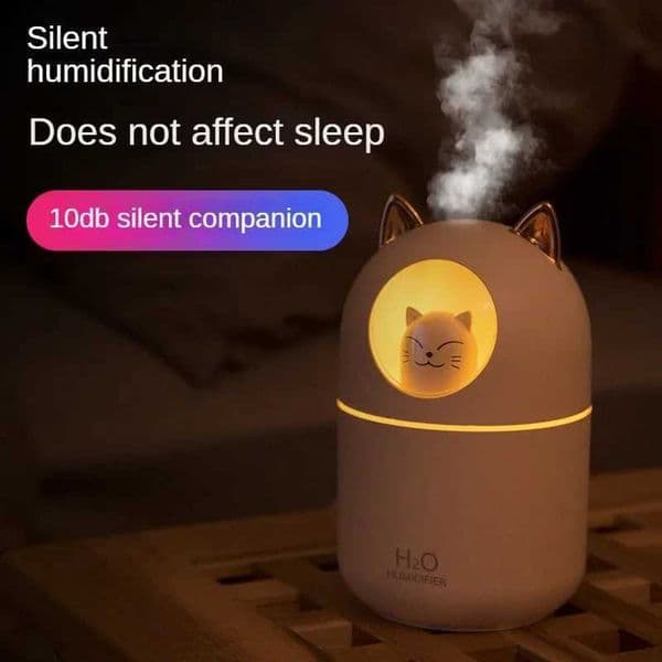 300ML cute pet cat USB mini air humidifier fragrant essential oil diffuser color light large space mute small gift home bedroom X250425