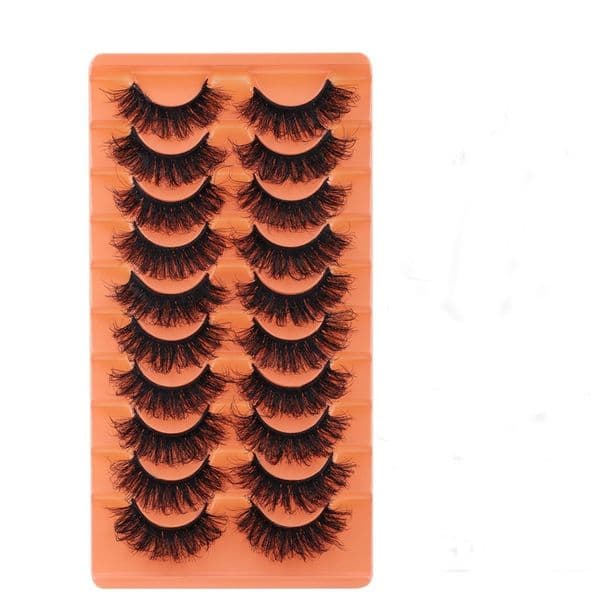 Thick Fluffy False Eyelashes D Curled Handmade Multi-layer 3D Faux Mink Lashes Naturally Soft Lightweight Reusable Eyelash Extensions Full Strip Lashes