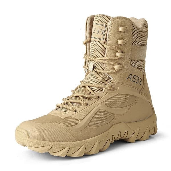 Men High Quality Leather Boots Tactical Desert Combat Boots Mens Outdoor Hiking Shoes Work Safty Ankle Boots 251124