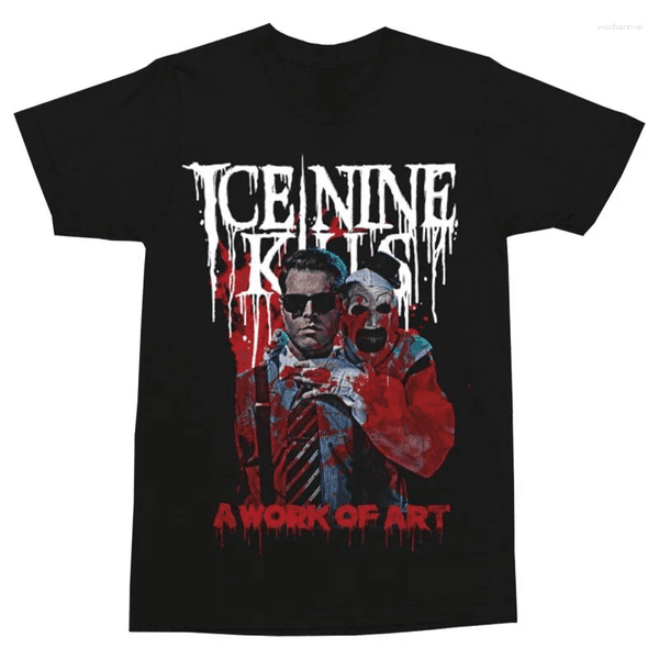 Men's T Shirts Crew Neck - Shirt With Ice Nine Kills X Terrifier Art The Clown Drip Creative Inspired Graphic Featuring Metal For Fans