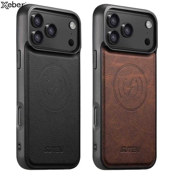 Luxury Leather Retro Magnetic Case For iPhone 17 Air 16 15 14 13 12 Pro Max Plus For Wireless Charging Shockproof CoverM251125