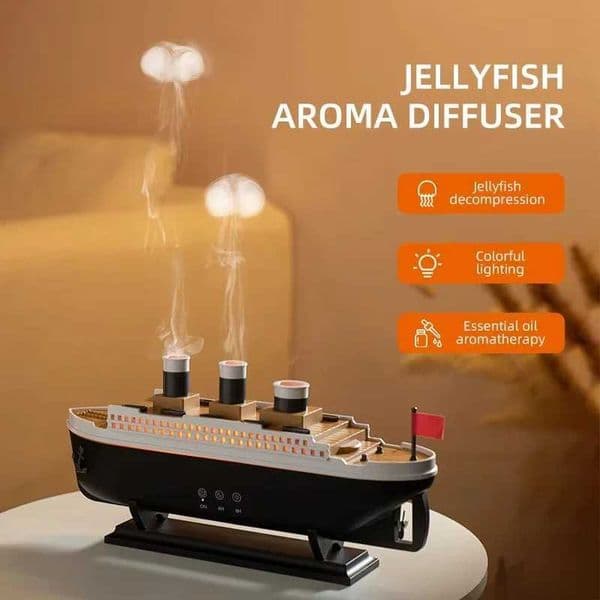 Luxury ocean lined electric aromatic air humidifier cruise ship model aromatherapy diffuser for home room decoration and household appliances X250425