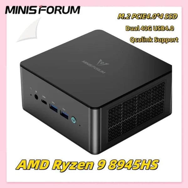MINISFORUM UM880 PRO AMD Ryzen 9 8945HS Mini PC Dual DDR5 5600MHz M2 PCIE402 SSD 225G RJ45 OCulink Desktop Gaming PC