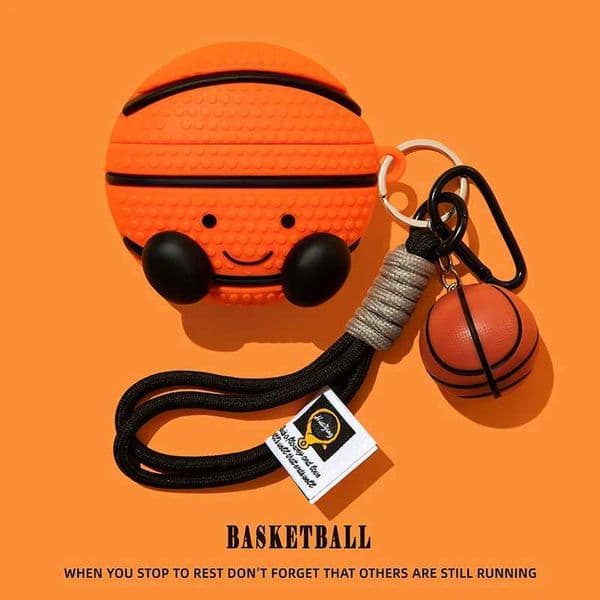 Cartoon Basketball Case for AirPods 4 Airpod 1 2 3 Pro Pro2 BT Earbuds Charging Box Protective Earphone Case Cover W251125