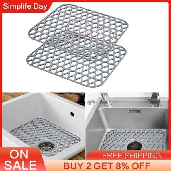 Sink pad heat-resistant silicone sink protector kitchen drainage tool disk drying pad anti slip fast drying X250425