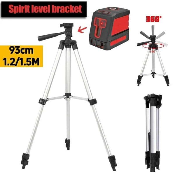 12M/15M Laser Level Tripod Adjustable Height 5/8 Inch Adapter Aluminum Tripod Laser Level Stand Base for Self Leveling K251105