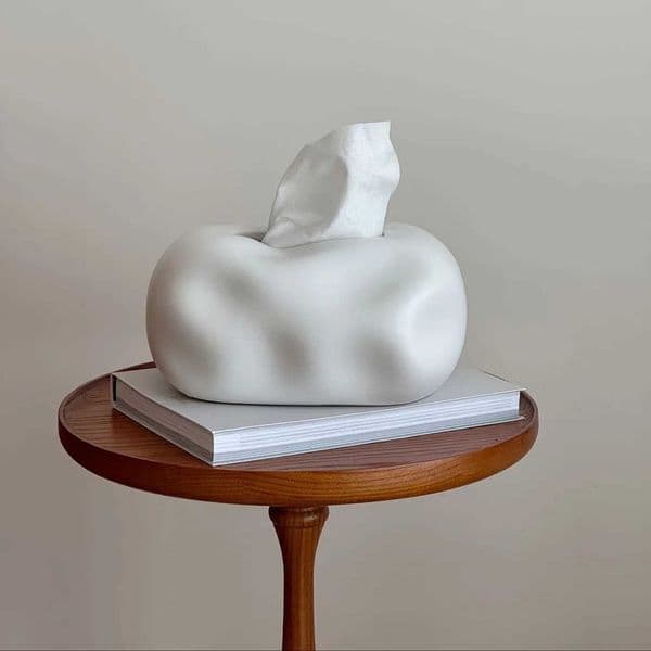 Ceramic Tissue Box Holder Creative Desktop Decor High-end Tabletop Tissue Storage for Living Room Y251126