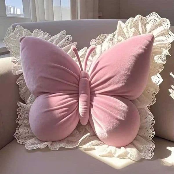 Cute Princess Butterfly Office Pillow Living Room Bow Bedroom Car Sofa Cushion Home New Pillow Room Home Garden DecorW251126