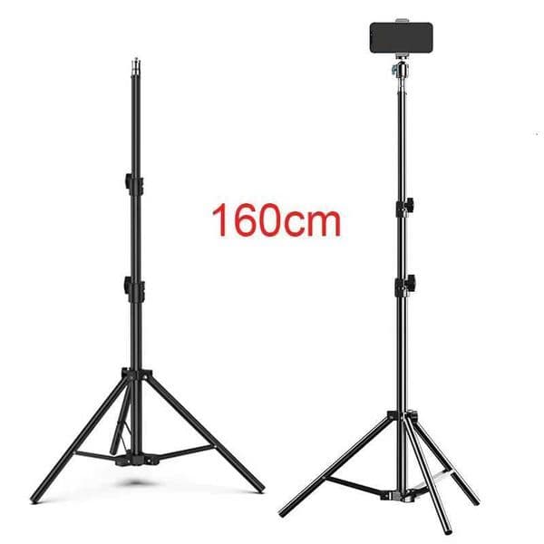 160cm Broadcast Tripod Landing Type Camera Anchor Selfie Light Frame Metal Thermometer Phone Holder K251105