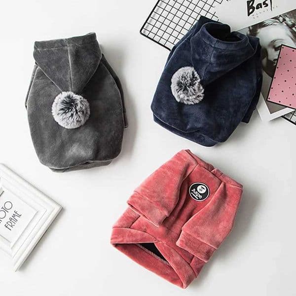 Soft Fleece Pet Sweater Clothes for Small Dogs Cats Winter Dog Sweatshirt Chihuahua Schnauzer Hooded Coat Jacket Puppy Clothing Y251126