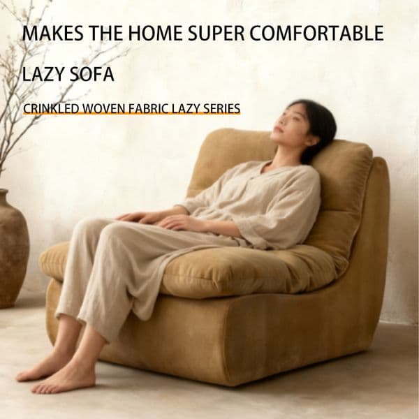 Living Room Furniture--Comfortable Lazy Single Sofa, Leisure Living Room Reclining Sofa--B-004