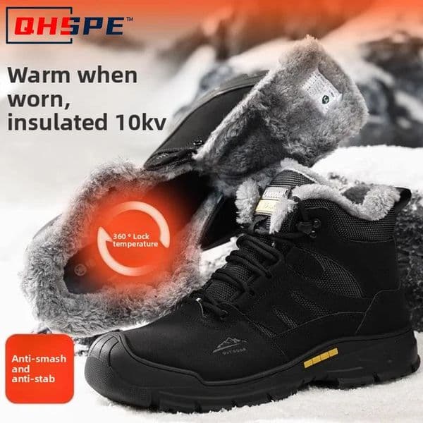 2025 Winter High Quality Safety Shoes Fleece-lined Thickened Warm Steel Toe Security Boots Work Boots Construction Work Shoes 251126