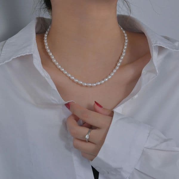 Classic Pearl Beaded Necklace for Women Simple and Fashionable Temperament Jewelry Gift Accessories 251124
