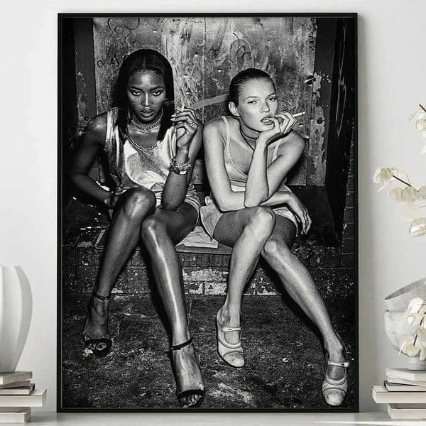 Top Model Naomi Campbell Kate Moss Smoking Poster Prints Wall Art Fashion Girls Iconic Celebrity Canvas Painting for Home Decor Y251126