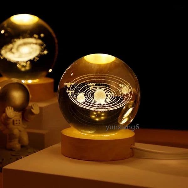 Decorative Doll Crystal Ball Night Light Planet Galaxy Bedlight Home Bedroom Desk Decorative Creative Ornament