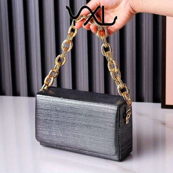 Fashion acrylic bag Women's evening bag Simple Shoulder bags Small Square With Chain, Evening Versatile High-End