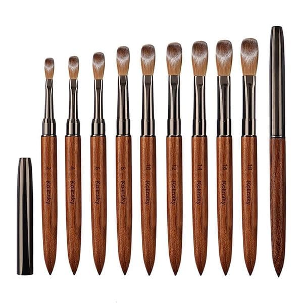 100 Pure Kolinsky Hair Acrylic Nail Brush Sandalwood Handle for Application and Power Professional 251106