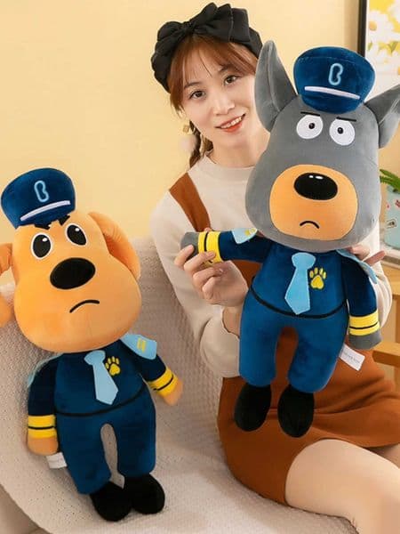Baby Labrador sheriff plush toy doll children sleep with cute soothing plush toys birthday cute female pillow sheriff doT251126 Z260528
