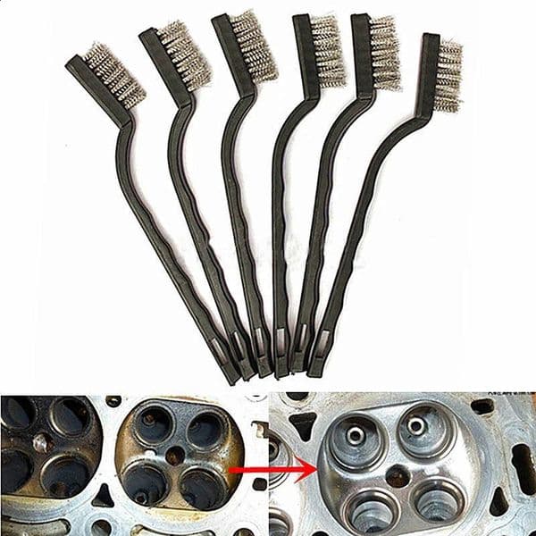 3 piecesset of stainless steel copper wire brush teeth rust frosted removal cleaning tool 17cm 250425